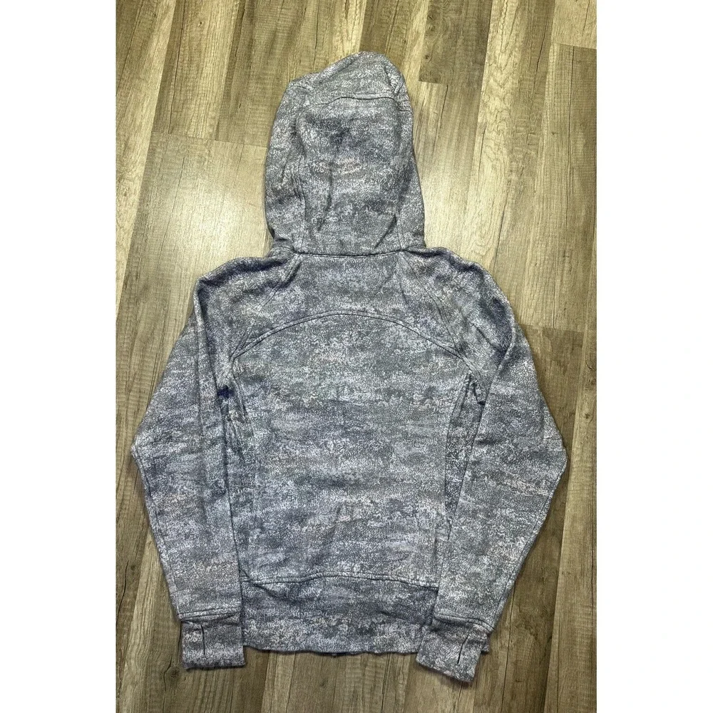 Lululemon Scuba Hoodie‎ Light Cotton Fleece Frozen Vista Alpine White Multi Sz 6